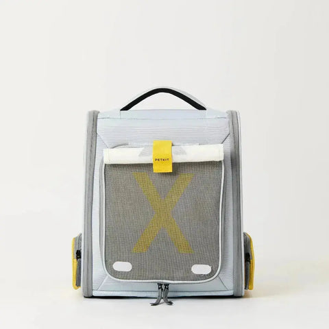 Achteraanzicht PETKIT Breezy XZone huisdierdrager rugzak met verstelbare schouderbanden.