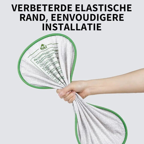 de kattenbakmat is eenvoudige te installeren door zijn elastische rand