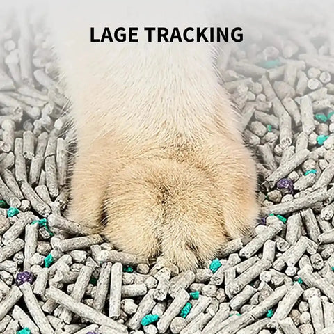petkit gemengde kattenbakvulling met een poezepoot er op