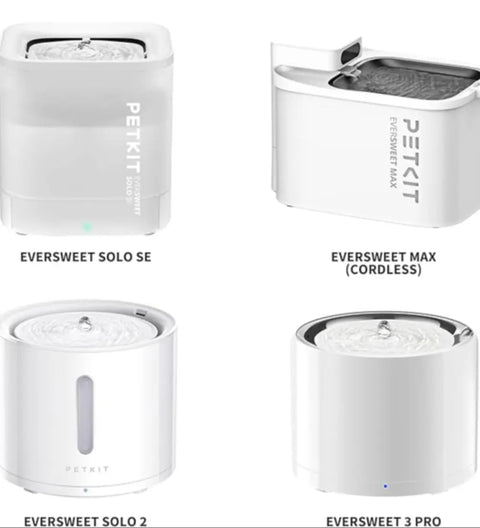 schuimfilter geschikt voor alle waterfonteinen zoals hier afgebeeld: petkit eversweet solo se, max, solo 2, 3 pro