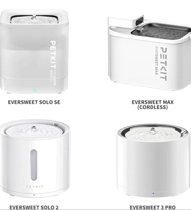 schuimfilter geschikt voor alle waterfonteinen zoals hier afgebeeld: petkit eversweet solo se, max, solo 2, 3 pro