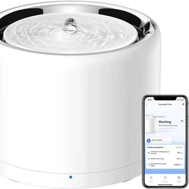 petkit drinkfontein eversweet pro 3 komt met een app die op je telefoon werkt