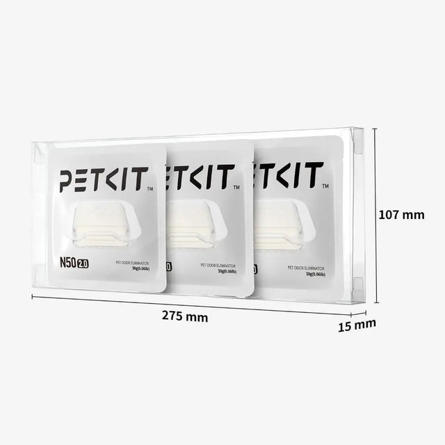 petkit n50 odor verwijderaars afmetingen verpakking met 3 items: 107 bij 275mm