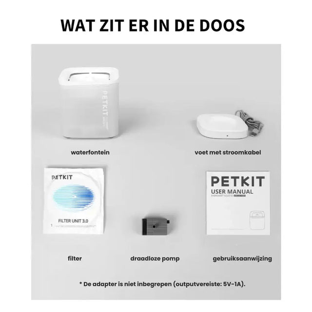 PETKIT Automatische Drinkbak Hond Eversweet Solo SE 1.85L Met Filter Wit Mijn winkel