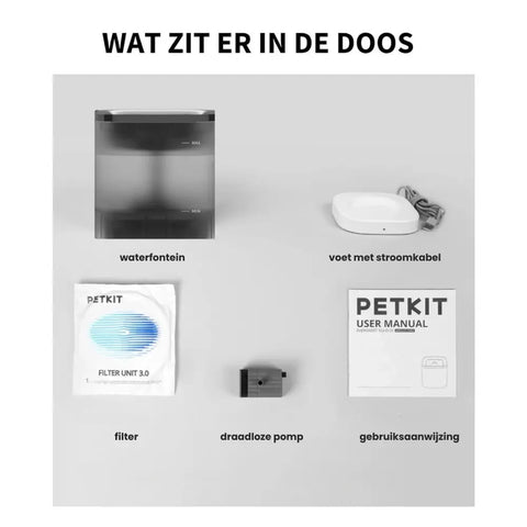PETKIT Automatische Drinkbak Hond Eversweet Solo SE 1.85L Met Filter Grijs Mijn winkel