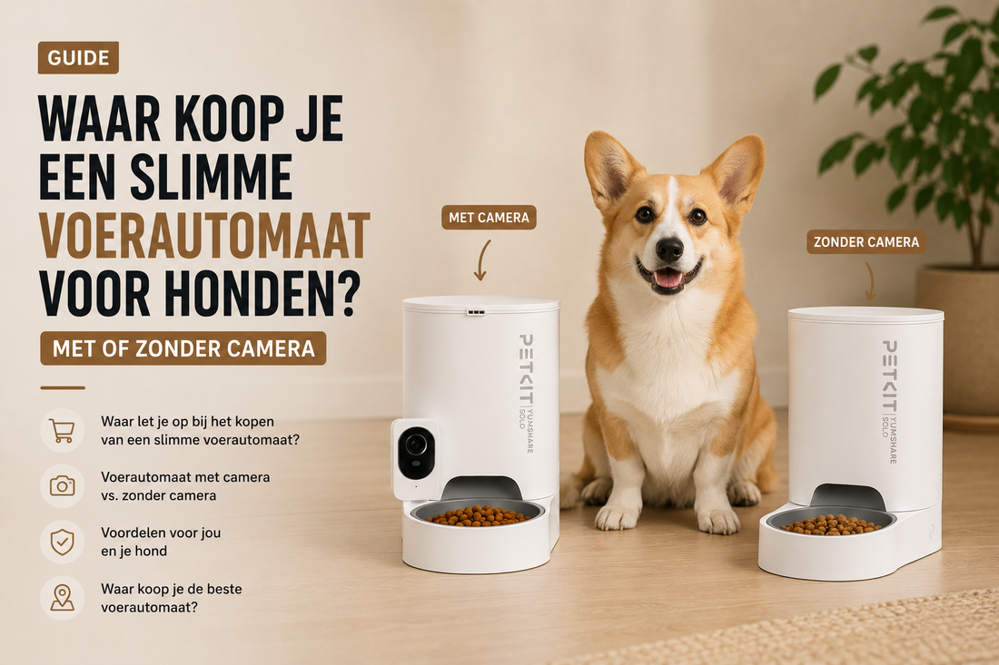 Waar koop je een slimme voerautomaat voor honden (met of zonder camera)?