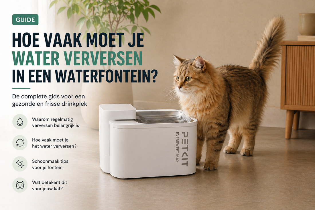 Hoe Vaak Moet Je Water Verversen in een Katten- of Honden Waterfontein?