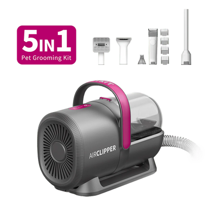 PETKIT 5-in-1 huisdieren verzorgingsset: scheren, borstelen, ontklitten, zuigen en föhnen