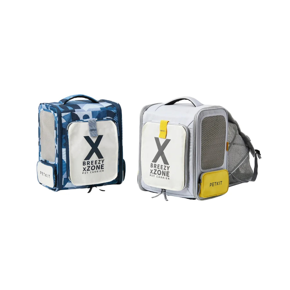 travel bags for dogs or cats in grey and blue
