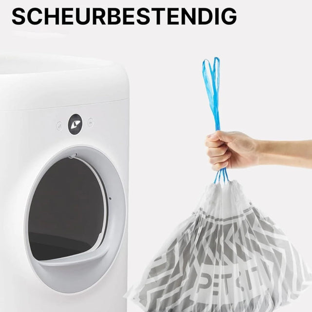 deze vuilniszak is scheurbestendig
