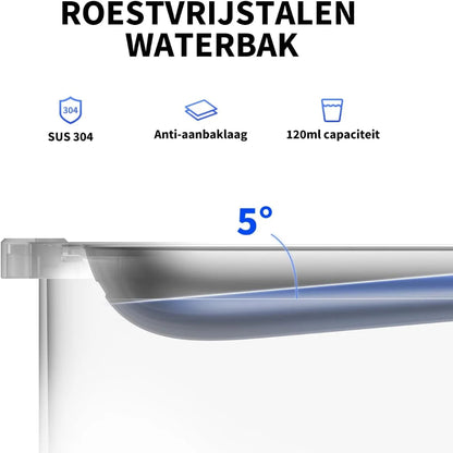 de petkit eversweet max heeft een roestvrijstalen waterbak in de waterfontein
