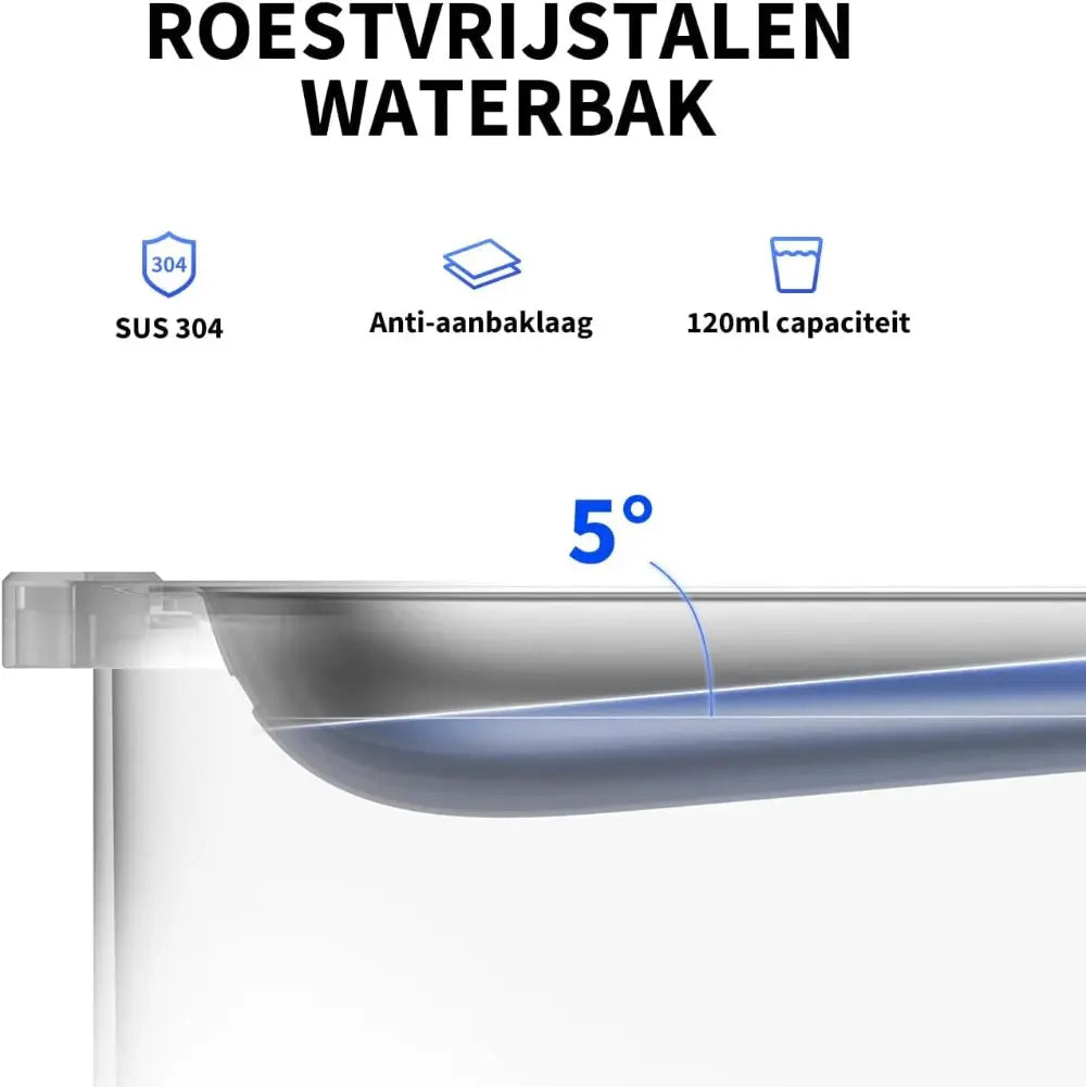 rvs waterbak in de petkit eversweet max drinkfontein