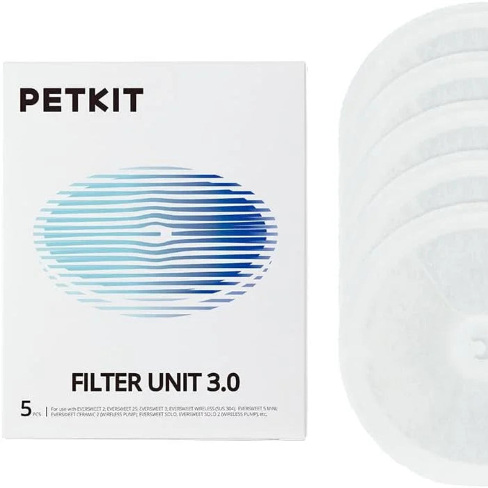 petkit waterfonteinfilters komen in een doosje met 5 stuks