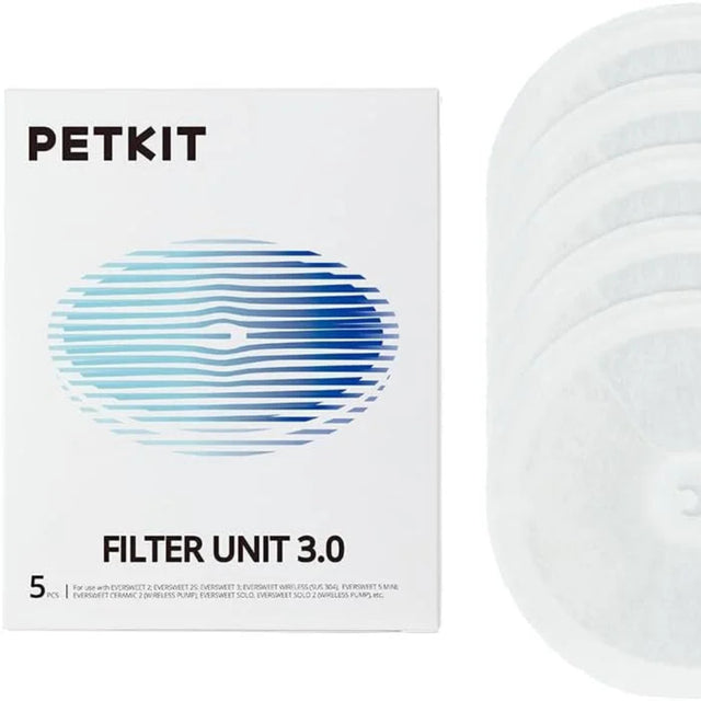 petkit waterfonteinfilters komen in een doosje met 5 stuks