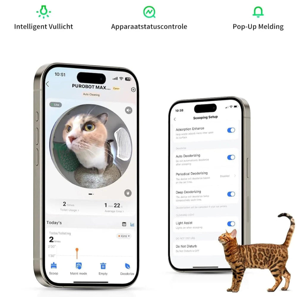 details petkit app voor de max pro automatische kattenbak