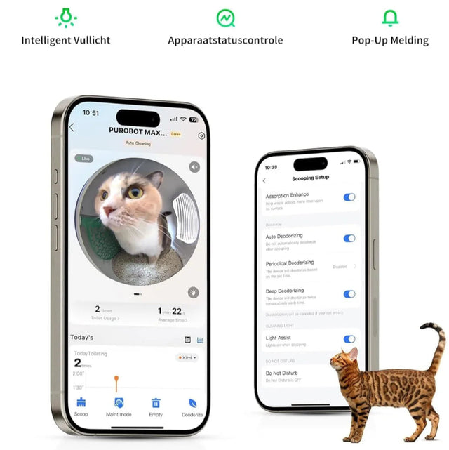 details petkit app voor de max pro automatische kattenbak