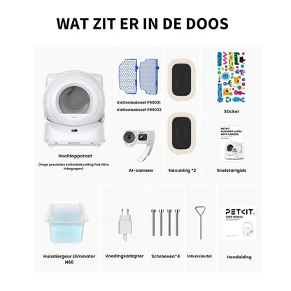 PETKIT Automatische Kattenbak Purobot Ultra de Kattenbak 100% Zonder Gedoe