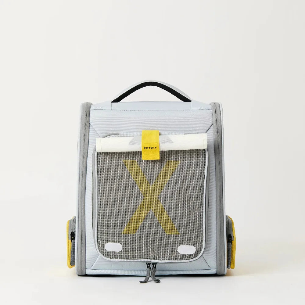 Achteraanzicht PETKIT Breezy XZone huisdierdrager rugzak met verstelbare schouderbanden.