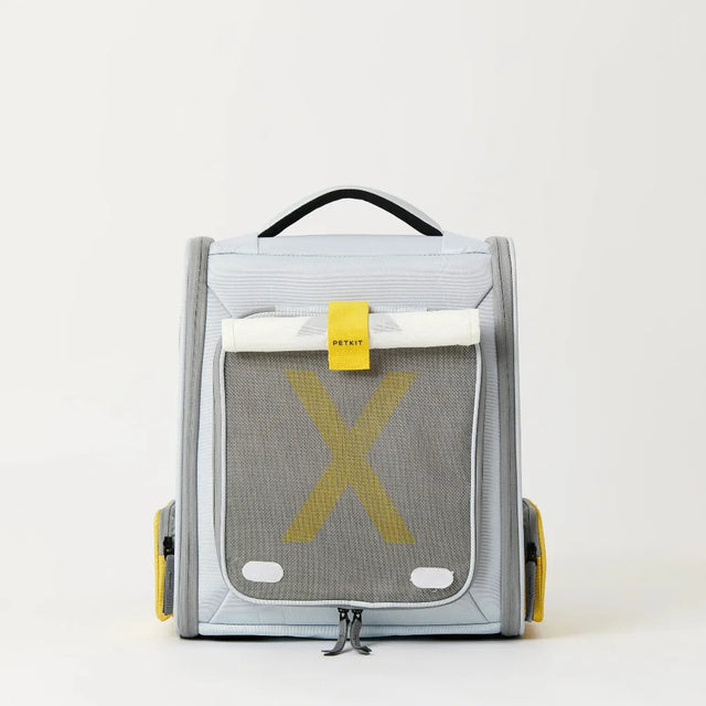 Achteraanzicht PETKIT Breezy XZone huisdierdrager rugzak met verstelbare schouderbanden.