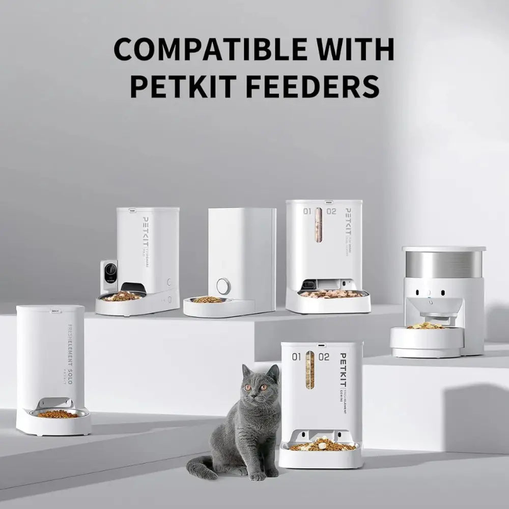 het drooghoudzakje is te gebruken voor all petkit automatische voerbakken zoals hier afgebeeld