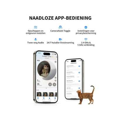 de petkit purbot ultra komt met een app bediening die naadloost aansluit op je automatische kattenbak
