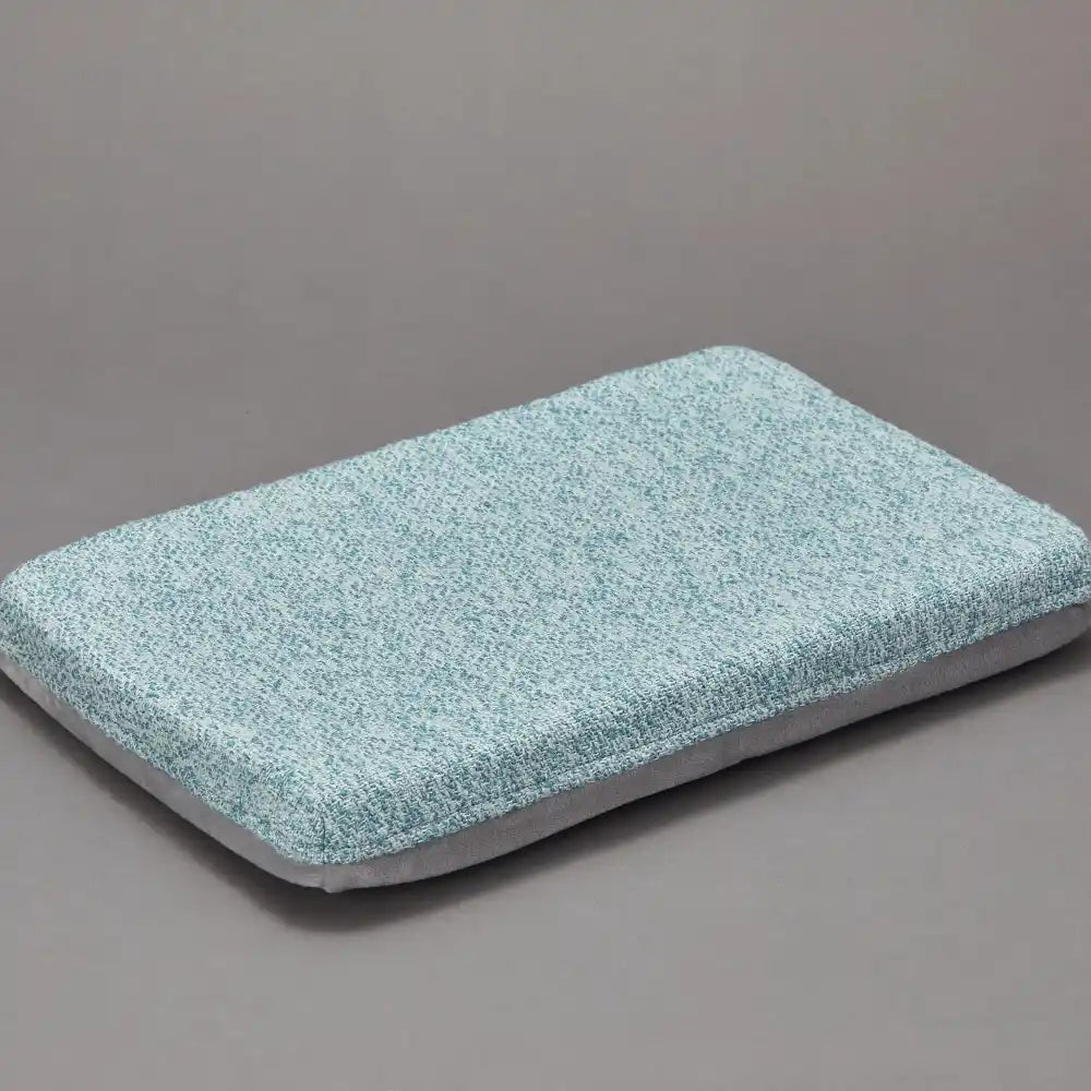 Blauw PETKIT hondenkussen rechthoekig design, losstaand productbeeld op grijze achtergrond.