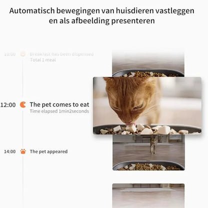 voerbak automatisch bewegingen van huisdieren vastleggen en als afbeelding presenteren. dat doet de petkit yumshare dual