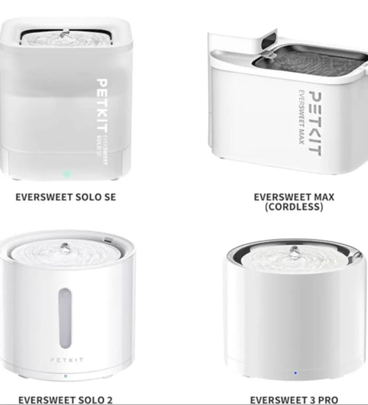 schuimfilter geschikt voor alle waterfonteinen zoals hier afgebeeld: petkit eversweet solo se, max, solo 2, 3 pro