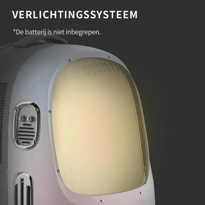 een petkit draagtas voor huisdieren heeft een ingebouwde lamp / verlichtingssysteem