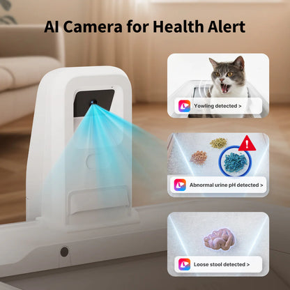 PETKIT Purobot zelfreinigende kattenbak Crystal Duo met Camera
