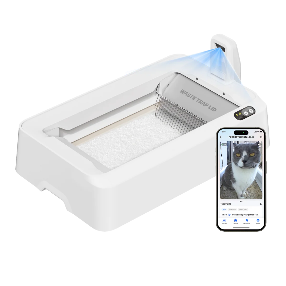 crystal duo petkit automatische kattenbak