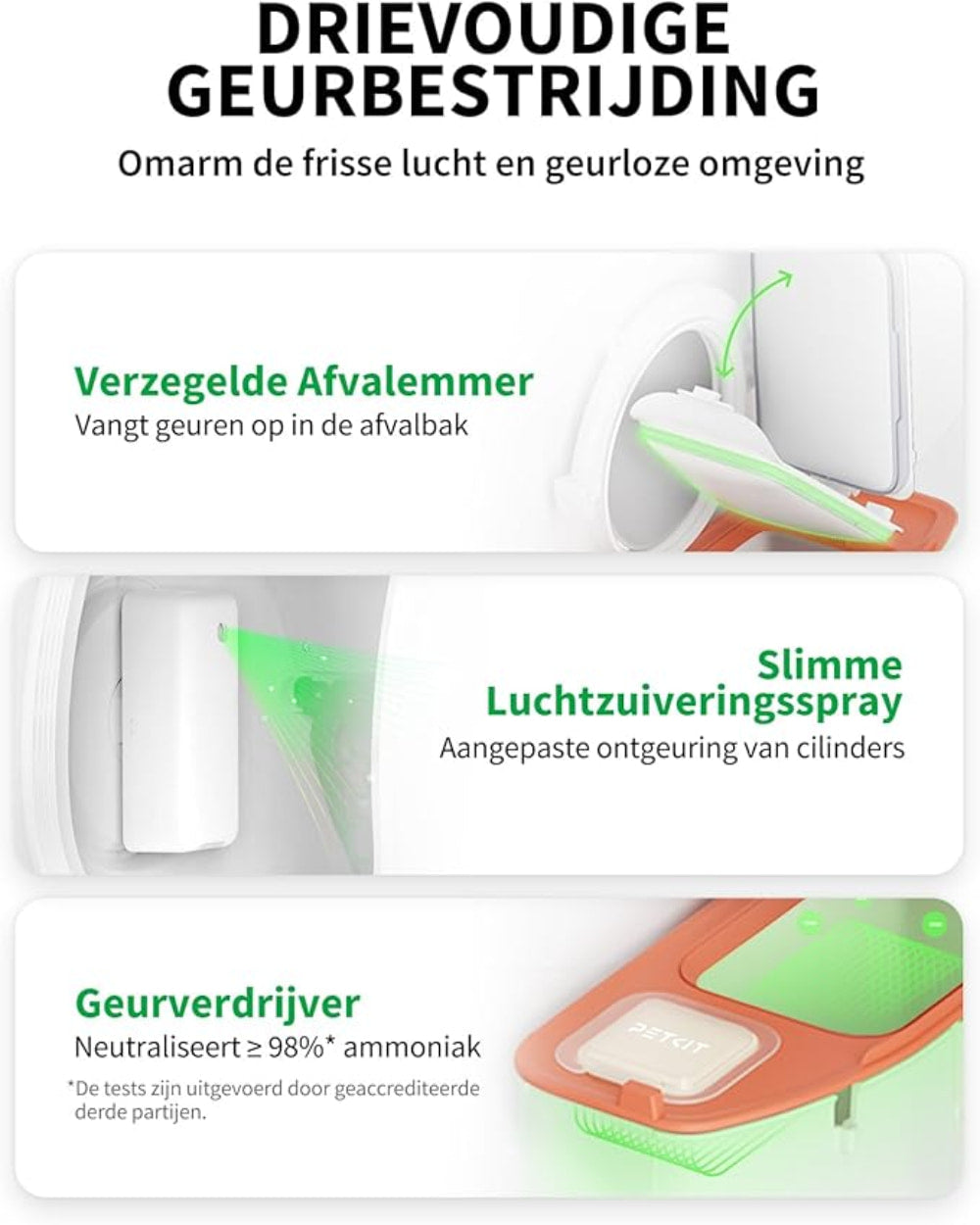met drievoudige geurbestrijding van de kattenbak automatisch petkit max 2 omarm je de firsse lucht en geurloze omgeving
