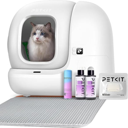 kat in purobot max 2 van petkit - een automatische kattenbak