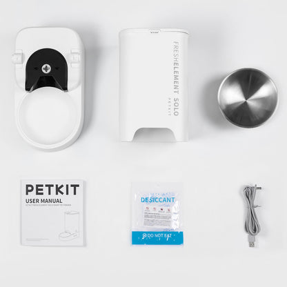 paklijst voor een automatische voerbak voor katten genaamd petkit fresh element solo