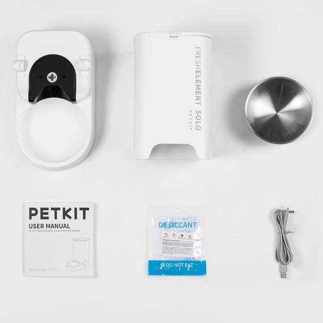 paklijst voor een automatische voerbak voor katten genaamd petkit fresh element solo