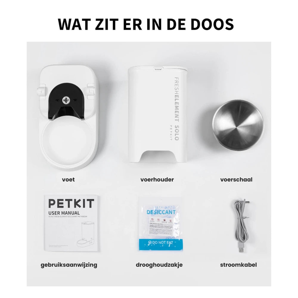 PETKIT Voerautomaat Hond Fresh Element Solo Wit 3L Hondenvoer