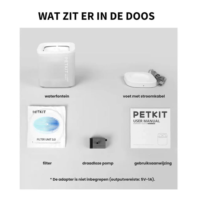 PETKIT Automatische Drinkbak Hond Eversweet Solo SE 1.85L Met Filter Wit