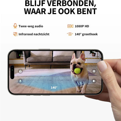 met de petkit app kun je de voerautomaat yumshare solo instellen en bekijken wat je hond doet 